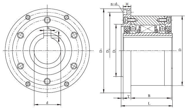 Mounting Example Refer to Provided Examples for 300 18256 N.m Nominal Torque Range Freewheel Clutch Bearing
